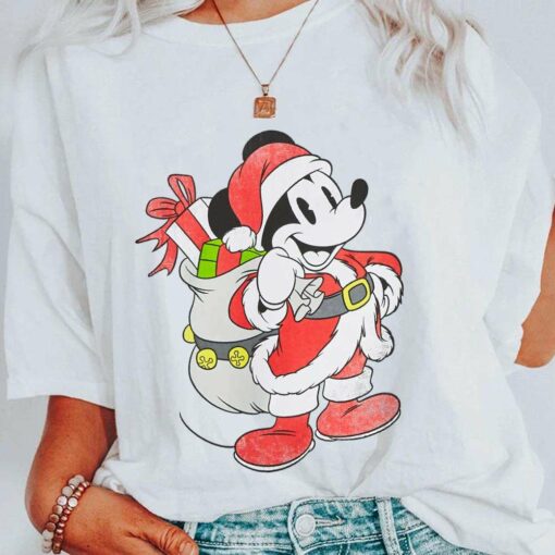 Mickey Santa Christmas T-Shirt Disney