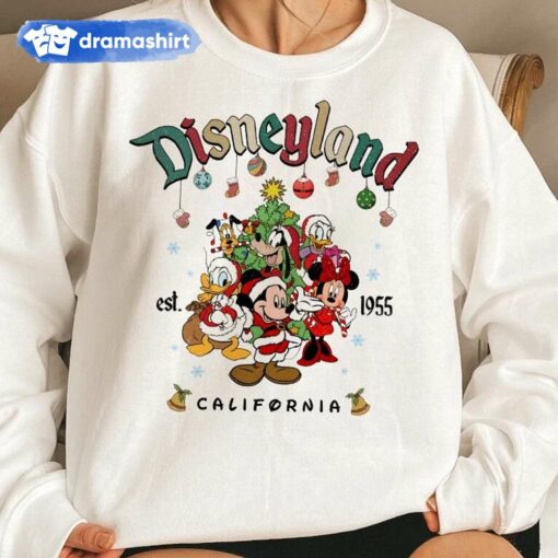 Mickey and Friends California Est 1955 Christmas Sweatshirt Disney