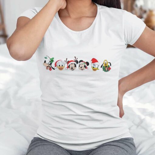 Mickey and Friends Face Christmas T-shirt Disney