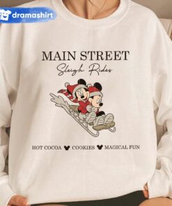 Mickey and Minnie Main Street Sleigh Rides Sweatshirt Disney