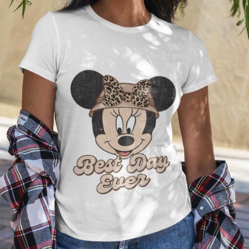 Minnie Leopard Tie Animal Kingdom T-shirt