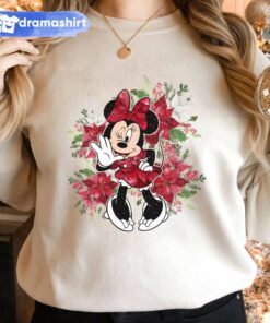 Minnie Mouse Floral Christmas Sweashirt Disney