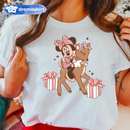 Minnie Mouse Reindeer Christmas T-Shirt Disney