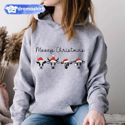 Mooey Christmas Dairy Cow Hoodie