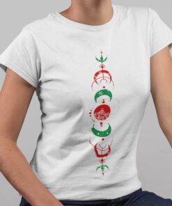 Moon Phases Pattern Christmas T-shirt