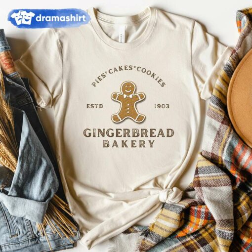 Mrs Claus Gingerbread Bakery Christmas T-Shirt