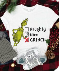Naughty Nice Or Grinch Christmas T-Shirt