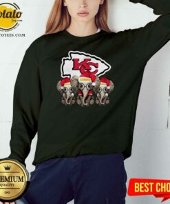 Nice Cute Kansas City Chiefs Elephant Christmas Shirt 4 Nice Cute Kansas City Chiefs Elephant Christmas Shirt 5