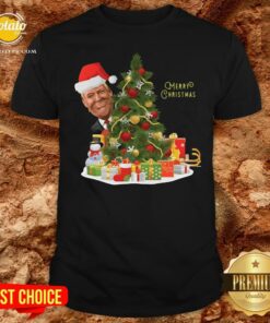 Nice Donald Trump Santa Merry Christmas Tree Shirt Nice Donald Trump Santa Merry Christmas Tree Shirt