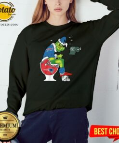 Nice The Grinch Buffalo Bills Shit On Toilet New England Patriots Christmas Shirt 3 Nice The Grinch Buffalo Bills Shit On Toilet New England Patriots Christmas Shirt 4