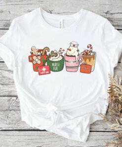 Nurse Fuel Christmas Coffee Gingerbread Latte T-Shirt