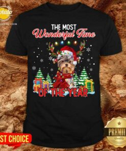 Official Yorkshire Terrier The Most Wonderful Time Of The Year Christmas Shirt Official Yorkshire Terrier The Most Wonderful Time Of The Year Christmas Shirt