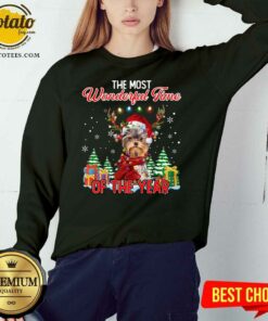 Official Yorkshire Terrier The Most Wonderful Time Of The Year Christmas Shirt 4 Official Yorkshire Terrier The Most Wonderful Time Of The Year Christmas Shirt 5