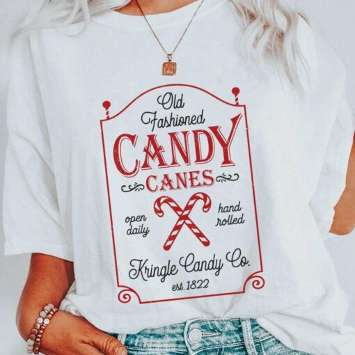 Old Fashioned Candy Cane Christmas T-Shirt