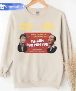Peace On Earth Little Drummer Boy David Bowie Bing Crosby Christmas Sweatshirt