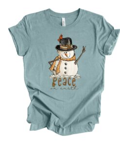 Peace On Earth Snowman Christmas Sweatshirt Trendy Unique Xmas Gift