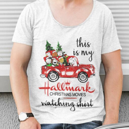 Peanuts Car This Is My Hallmark Christmas Movies Christmas T-shirt