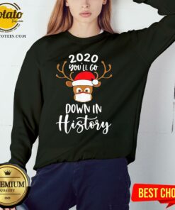 Perfect Reindeer 2020 You'll Go Down In History Merry Christmas Shirt 4