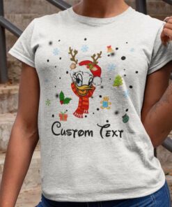 Personalize Custom Name Daisy Duck Christmas T-shirt Disney
