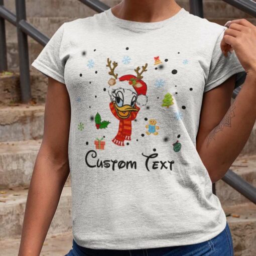 Personalize Custom Name Daisy Duck Christmas T-shirt Disney