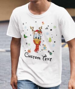 Personalize Custom Name Donald Duck Christmas T-shirt Disney