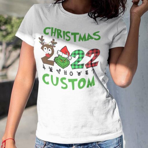 Personalize Custom Name Family 2022 Christmas T-shirt