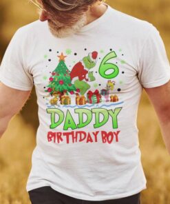 Personalize Custom Name Grinch Daddy Birthday Boy Christmas T-shirt