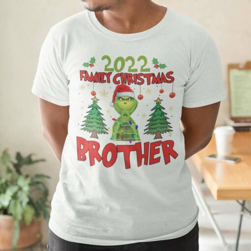 Personalize Custom Name Grinch Family Brother Christmas T-shirt