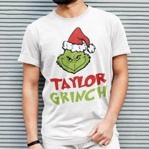 Personalize Custom Name Grinch Taylor Christmas T-shirt