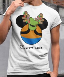 Personalize Custom Name Head Goofy Christmas T-shirt