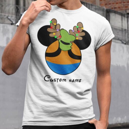 Personalize Custom Name Head Goofy Christmas T-shirt