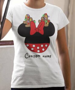 Personalize Custom Name Head Minnie Christmas T-shirt