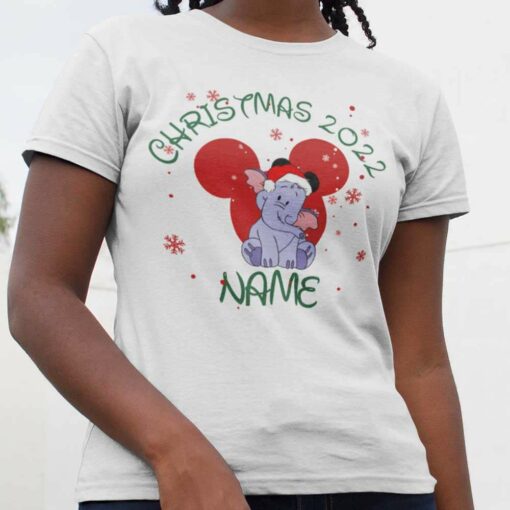 Personalize Custom Name Heffalump Chistmas T-shirt Pooh’s Heffalump