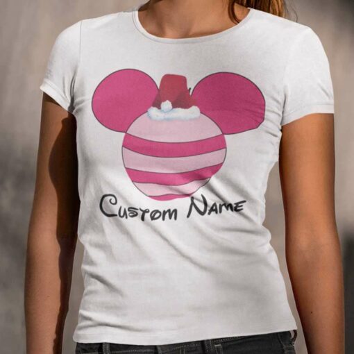 Personalize Custom Name Piglet Christmas White Tee Winnie The Pooh