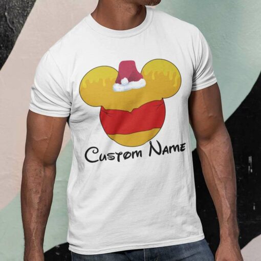 Personalize Custom Name Pooh Christmas White Tee Winnie The Pooh