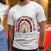 Personalized Boho Rainbow Leopard Christmas Tree Custom Text T-shirt
