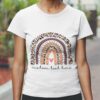 Personalized Boho Rainbow Leopard Heart Custom Text T-shirt