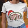 Personalized Christmas Rainbow Custom Text T-shirt