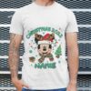 Personalized Custom Name Mickey Reindeer Big Face Christmas T-shirt