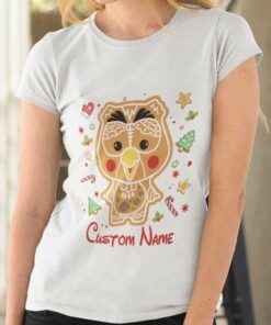 Personalized Custom Name Own Ginger Candy Cane Christmas T-shirt Winnie The Pooh