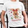 Personalized Custom Name Piglet Ginger Candy Cane Christmas T-shirt Winnie The Pooh