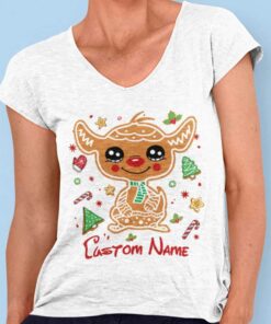 Personalized Custom Name Roo Ginger Candy Cane Christmas T-shirt Winnie The Pooh