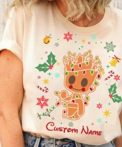 Personalized Marvel Avengers Gingerbread Cookie Disneyland Family Christmas Sweatshirt