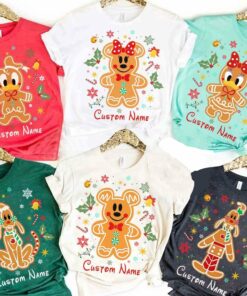 Personalized Mickey And Friends Ginger Cookies Christmas Family Matching Sweatshirt
