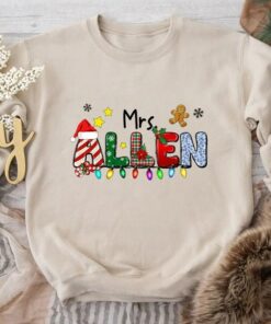 Personalized Name Christmas Bright Matching Family Sweatshirt