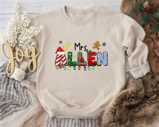 Personalized Name Christmas Bright Matching Family Sweatshirt