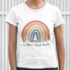 Personalized Rainbow Christmas Custom Text T-shirt
