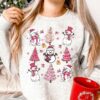 Pink Christmas Tree Sweatshirt Cute Trendy Unique Xmas Gift