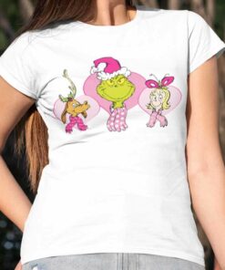 Pink Heart Trio Christmas T-Shirt The Grinch