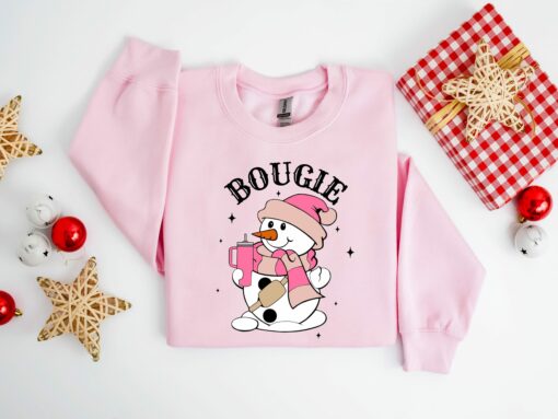 Pinky Bougie Snowman Sweatshirt Trendy Unique Xmas Gift